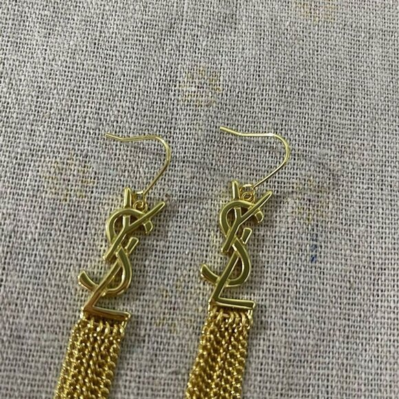Yves Saint Laurent Gold Tassel Earrings - Picture 5 of 7